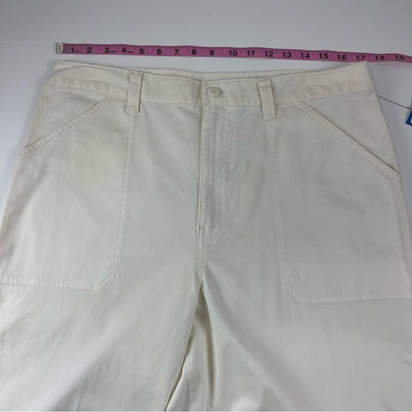Abound Wide Leg Pants Womens 14 Cream Chinos Cotton Blend NWT - Picture 8 of 16